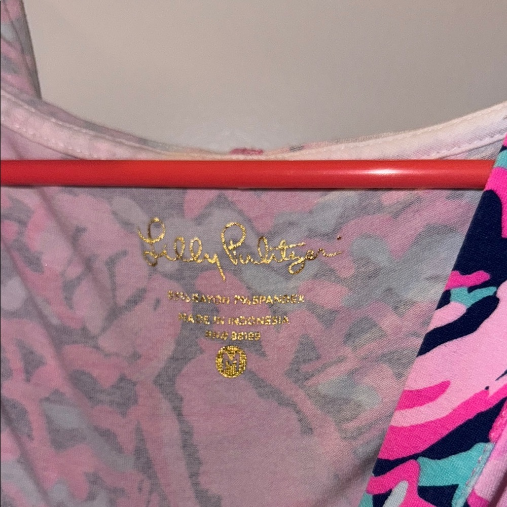 Lilly Pulitzer Pink and Blue Swim Coverup - Picture 3 of 3
